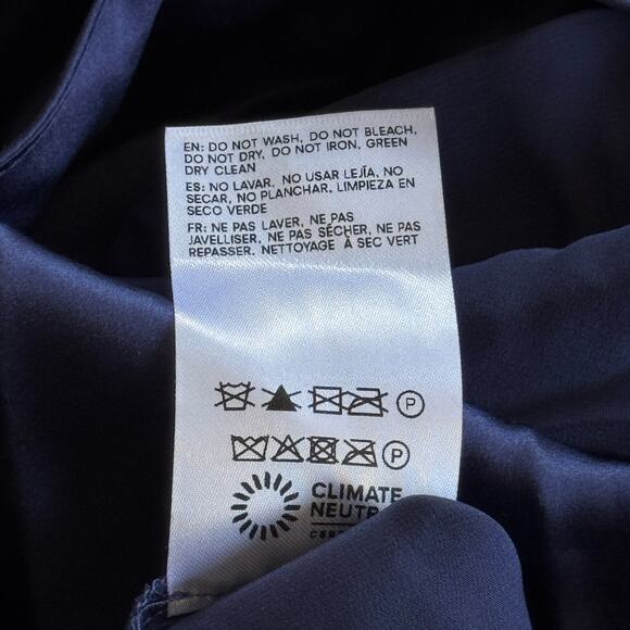 Reformation Casette Silk Midi Dress Blue Iris Size 6 NWT - Picture 9 of 9